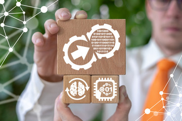 Digital Transformation. Concept of digitization of business processes and modern technology.