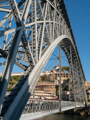 Detail of the Bridge of Don Luis I in Porto