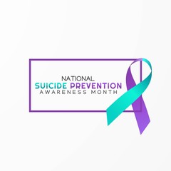 Suicide Prevention Awareness Month Vector Illustration