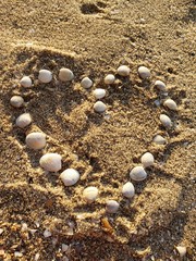 heart on the sand