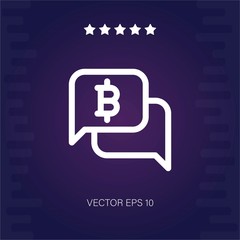 bitcoin vector icon modern illustration