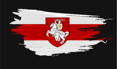 set of wave belarus flags of all countries in illustration