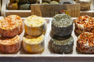 spiced colorful cheese