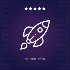 rocket vector icon modern illustration