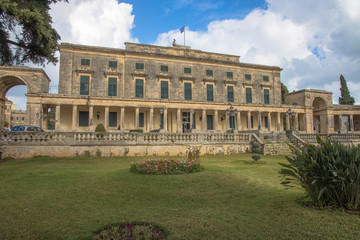Fototapeta premium Palace of St. Michael and St. George, Corfu Town, Corfu, Greece