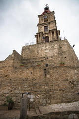 Fototapeta na wymiar Roloi Clock Tower, Rhodes Old Town, Rhodes, Greece