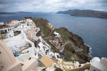 The picturesque village of Oia, Santorini, Greece