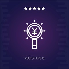 yen vector icon modern illustration