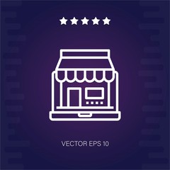 online shop vector icon modern illustration
