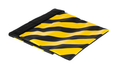 Equipment Black Yellow Sandbag For Stand Tripod isolated on white background