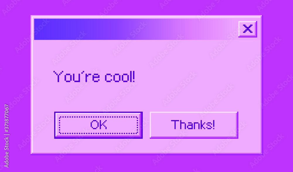 Poster Retro user interface with message 