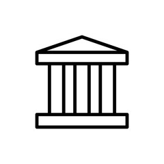 Building museum bank icon. Simple line, outline vector elements of architecture icons for ui and ux, website or mobile application