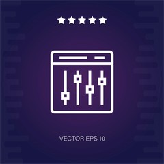 settings vector icon modern illustration