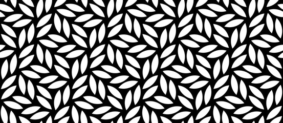 Vector geometric seamless pattern. Modern stylish floral background with leaves.