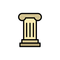 Column architecture icon. Simple color with outline vector elements of architecture icons for ui and ux, website or mobile application