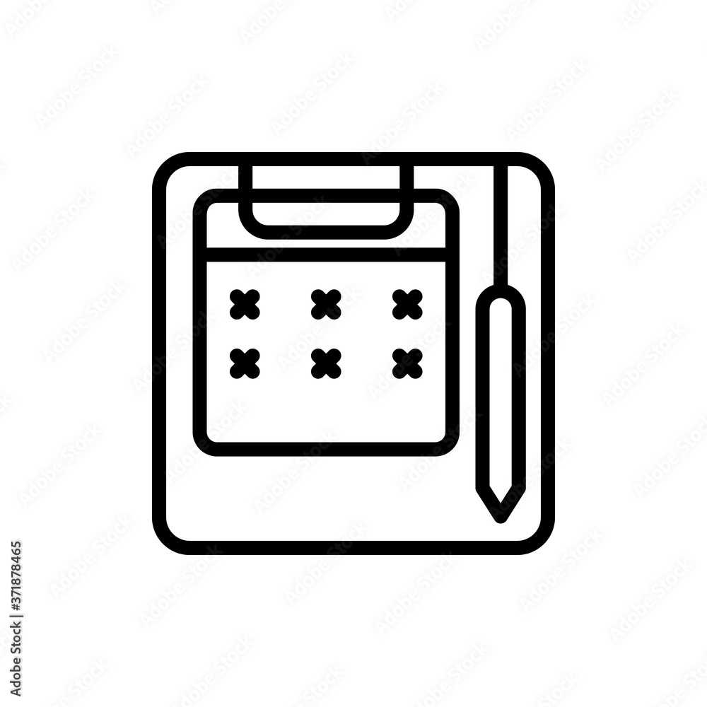 Poster calendar pencil icon. simple line, outline vector elements of almanac icons for ui and ux, website o