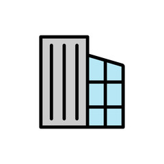 Building architecture icon. Simple color with outline vector elements of architecture icons for ui and ux, website or mobile application
