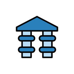 Building architecture icon. Simple color with outline vector elements of architecture icons for ui and ux, website or mobile application