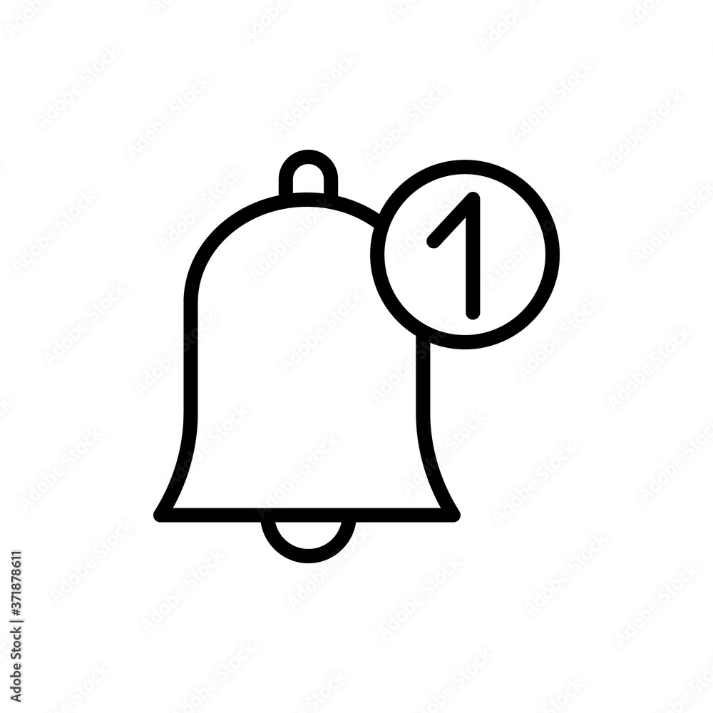 Poster calendar bell notification icon. simple line, outline vector elements of almanac icons for ui and ux