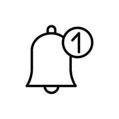Calendar bell notification icon. Simple line, outline vector elements of almanac icons for ui and ux, website or mobile application