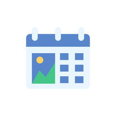 Calendar picture icon. Simple color vector elements of almanac icons for ui and ux, website or mobile application