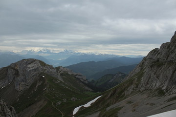 mountain landscape with clouds