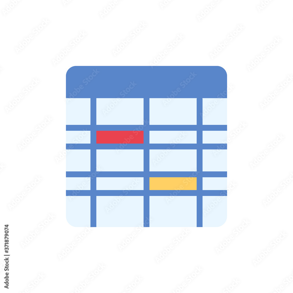 Poster calendar plan icon. simple color vector elements of almanac icons for ui and ux, website or mobile a