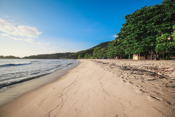 sandy beach in the morning ubatuba