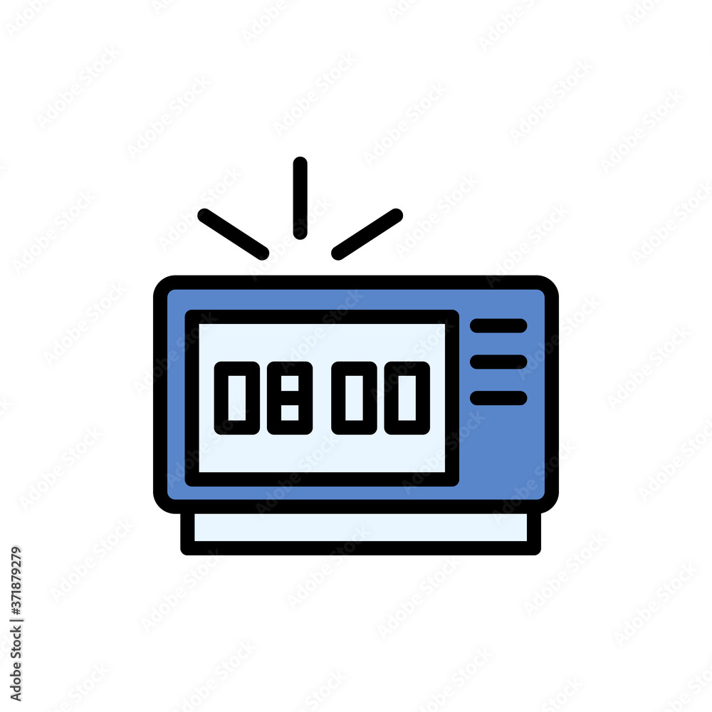 Poster calendar time icon. simple color with outline vector elements of almanac icons for ui and ux, websit