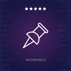 push pin vector icon modern illustration