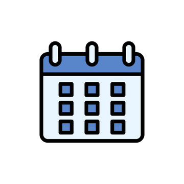 recommend clip art: Calendar dates icon. Simple color with outline vector elements of almanac icons for ui and ux, website or mobile application