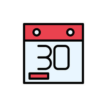 recommend clip art: Calendar dates icon. Simple color with outline vector elements of almanac icons for ui and ux, website or mobile application