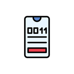 Calendar smartphone clock icon. Simple color with outline vector elements of almanac icons for ui and ux, website or mobile application