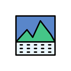 Calendar picture icon. Simple color with outline vector elements of almanac icons for ui and ux, website or mobile application