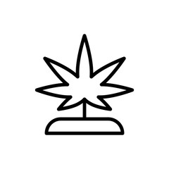 Marijuana soil icon. Simple line, outline vector elements of herbal drugs icons for ui and ux, website or mobile application