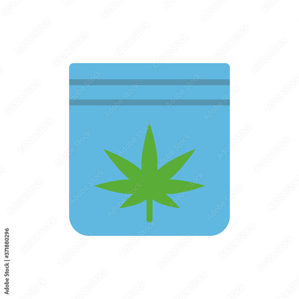 Poster marijuana package icon. simple color vector elements of herbal drugs icons for ui and ux, website or