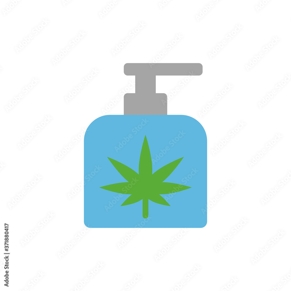 Poster marijuana soap icon. simple color vector elements of herbal drugs icons for ui and ux, website or mo