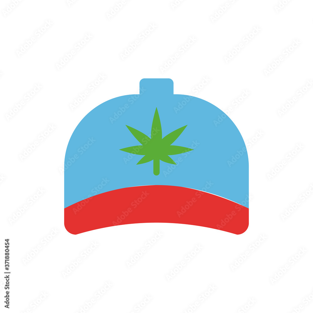 Aufkleber marijuana cap icon. simple color vector elements of herbal drugs icons for ui and ux, website or mob