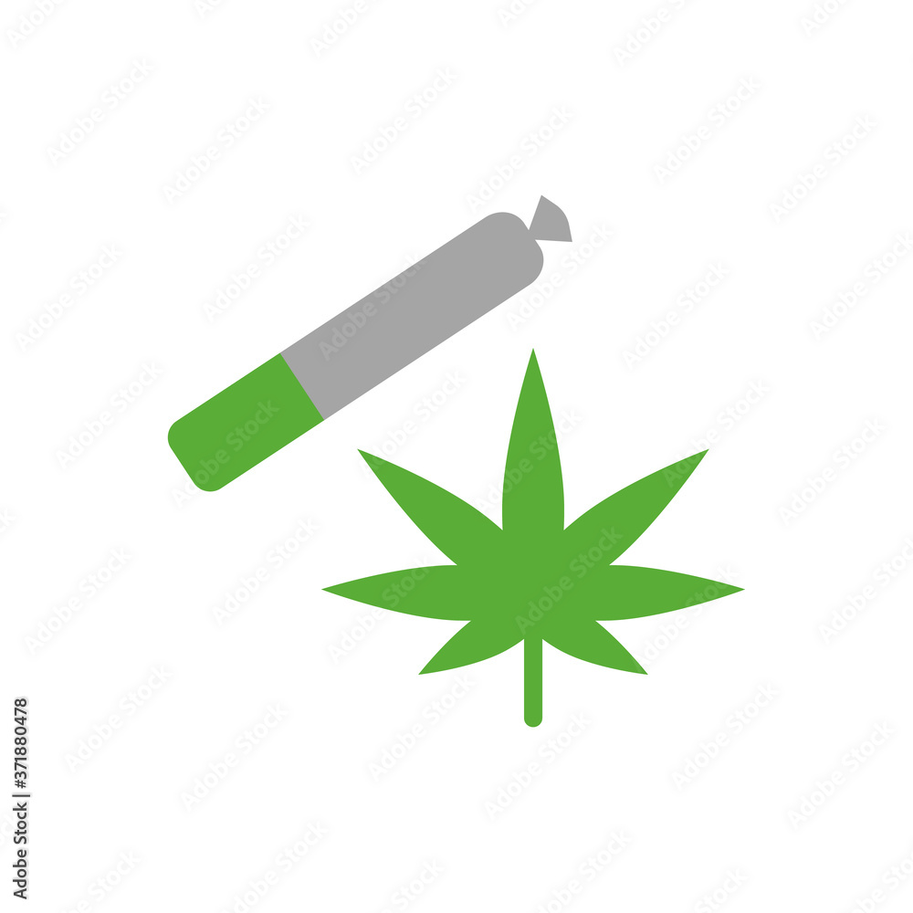 Poster marijuana cigarette icon. simple color vector elements of herbal drugs icons for ui and ux, website 