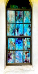 Fototapeta na wymiar stained glass window