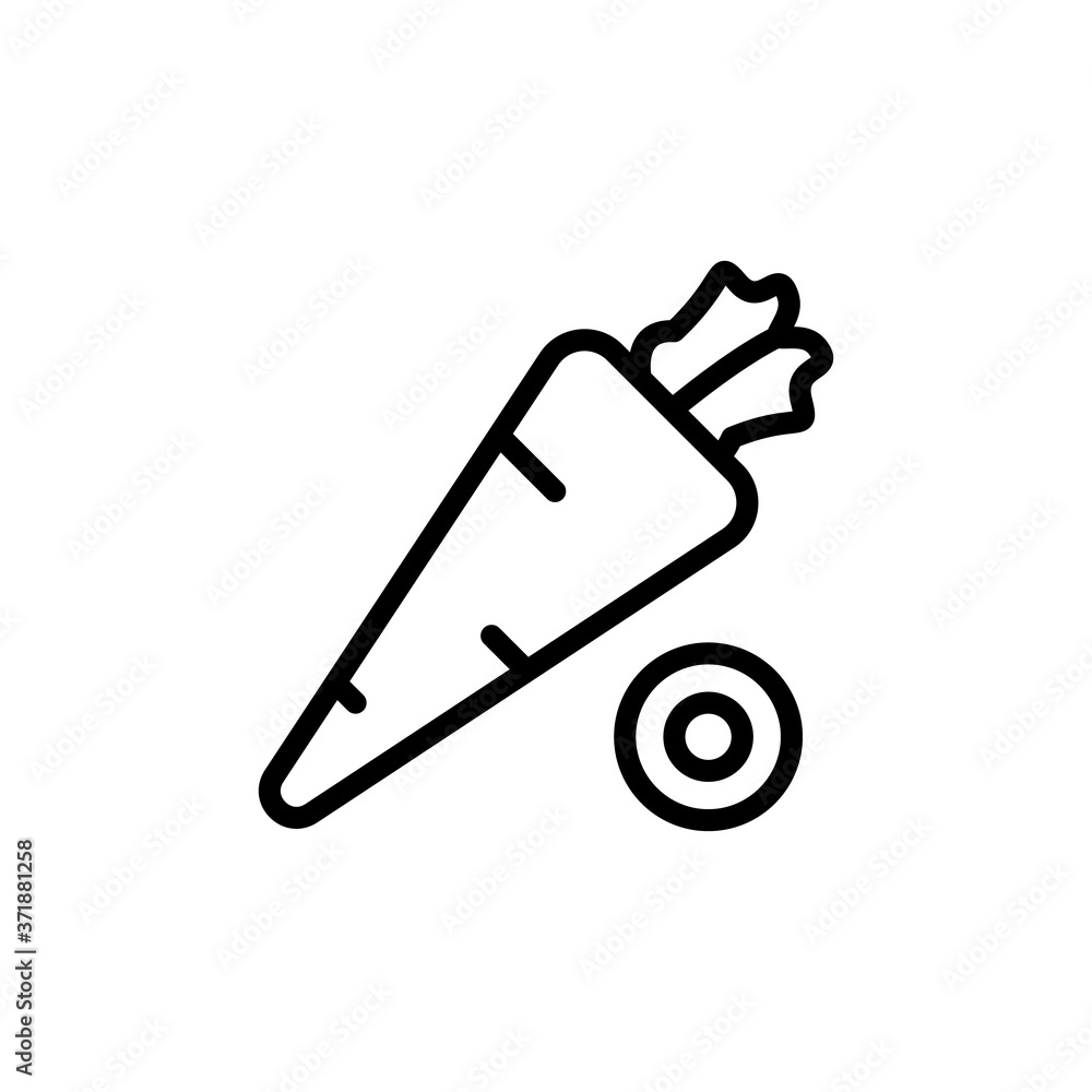 Poster carrot icon. simple line, outline vector elements of vegetarian food icons for ui and ux, website or