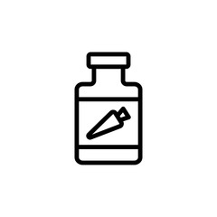 Carrot syrup icon. Simple line, outline vector elements of vegetarian food icons for ui and ux, website or mobile application