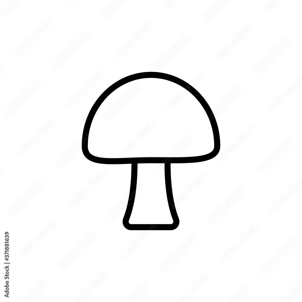 Poster mushroom icon. simple line, outline vector elements of vegetarian food icons for ui and ux, website 