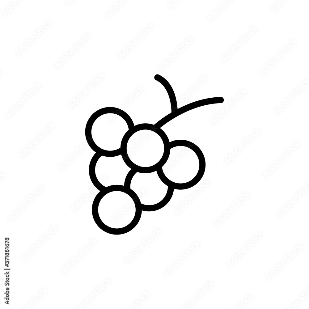 Poster grape icon. simple line, outline vector elements of vegetarian food icons for ui and ux, website or 