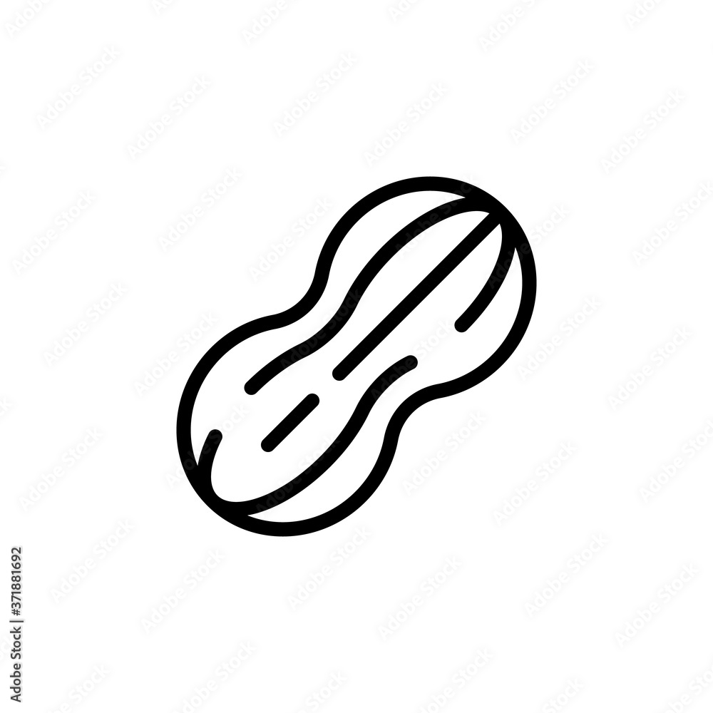 Poster peanut icon. simple line, outline vector elements of vegetarian food icons for ui and ux, website or