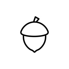 Nut acorn icon. Simple line, outline vector elements of vegetarian food icons for ui and ux, website or mobile application