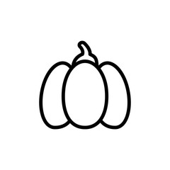 Pumpkin icon. Simple line, outline vector elements of vegetarian food icons for ui and ux, website or mobile application