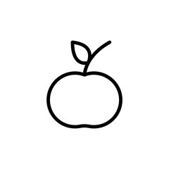 Apple icon. Simple line, outline vector elements of vegetarian food icons for ui and ux, website or mobile application