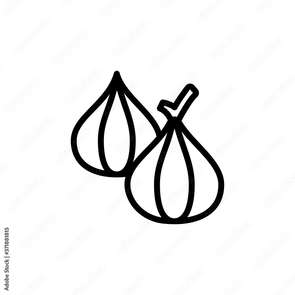 Poster onion icon. simple line, outline vector elements of vegetarian food icons for ui and ux, website or 