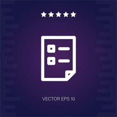list vector icon modern illustration